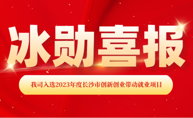 【喜报】热烈庆祝我司入选2023年度长沙市创新创业带动就业项目