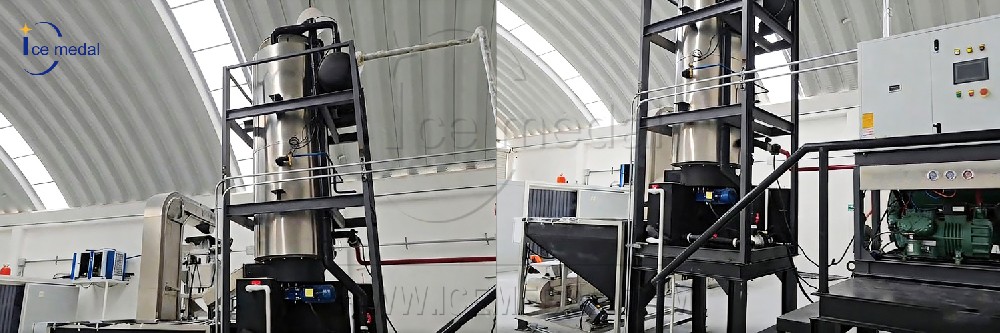 墨西哥食用冰厂10吨管冰机自动化产线